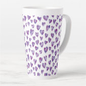 ベリペリ水色ハート カフェラテマグ (右アングル)