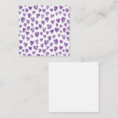 ベリペリ水色ハート ノートカード (正面/裏面)