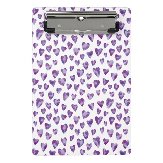 ベリペリ水色ハート ミニクリップボード (正面)