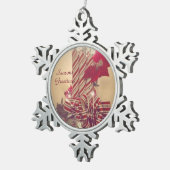 ベリボネドホリデーキャンドル スノーフレークピューターオーナメント (右)