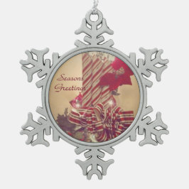 ベリボネドホリデーキャンドル スノーフレークピューターオーナメント