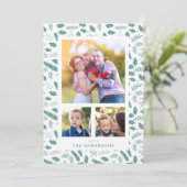 ベリメリーー3フォトクリスマスグリーンフラットカード シーズンカード (スタンド正面)