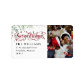 ベリメリーー |クリスマスフォト差出人住所 ラベル (正面)