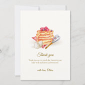 ベリモダンーパンケーキ卵ウィスクエンドブランチ赤ちゃんシャワー サンキューカード (正面)