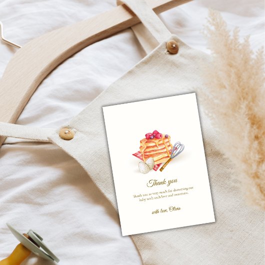 ベリモダンーパンケーキ卵ウィスクエンドブランチ赤ちゃんシャワー サンキューカード