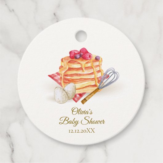 ベリモダンーパンケーキ卵ウィスクエンドブランチ赤ちゃんシャワー フェイバータグ (正面)