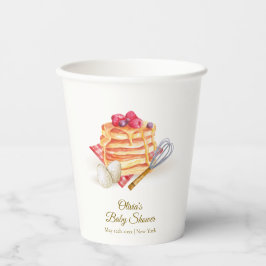 ベリモダンーパンケーキ卵ウィスクエンドブランチ赤ちゃんシャワー 紙コップ