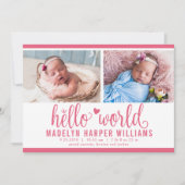 ベリモダンーピンクハローワールドフォトコラージュ 案内状 (正面)