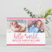 ベリモダンーピンクハローワールドフォトコラージュ 案内状 (スタンド正面)