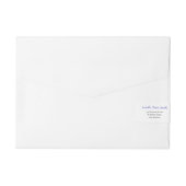 ベリモダンーブルーアイリスフローラ結婚式招待状 ラップアラウンド宛名ラベル (裏面)