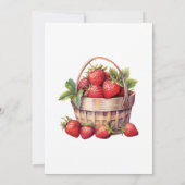 ベリモダンー甘い赤ちゃんシャワーイチゴ 招待状 (裏面)