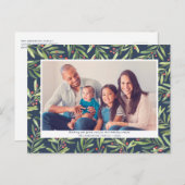 ベリモダンー緑の青いクリスマスの写真 シーズンポストカード (正面/裏面)