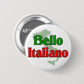 ベリョItaliano (ハンサムでイタリアンな人) 缶バッジ (正面&裏面)