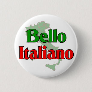 ベリョItaliano (ハンサムでイタリアンな人) 缶バッジ