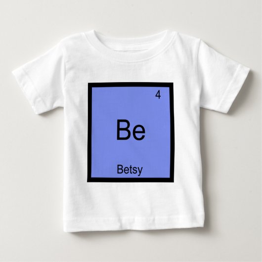 ベリリウム - ベッツィー おもしろい 化学 元素 記号 名前 Tシャツ (正面)