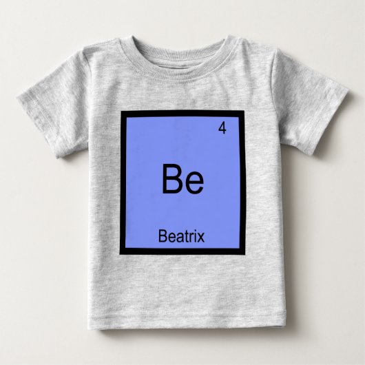 ベリリウム 元素記号 名前 Tシャツ (正面)