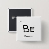 ベリリウム Be 缶バッジ (正面&裏面)
