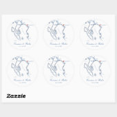 ベリンガエレガントムワシントンマップ結婚式の引き出物 ラウンドシール (シート)