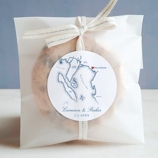 ベリンガエレガントムワシントンマップ結婚式の引き出物 ラウンドシール