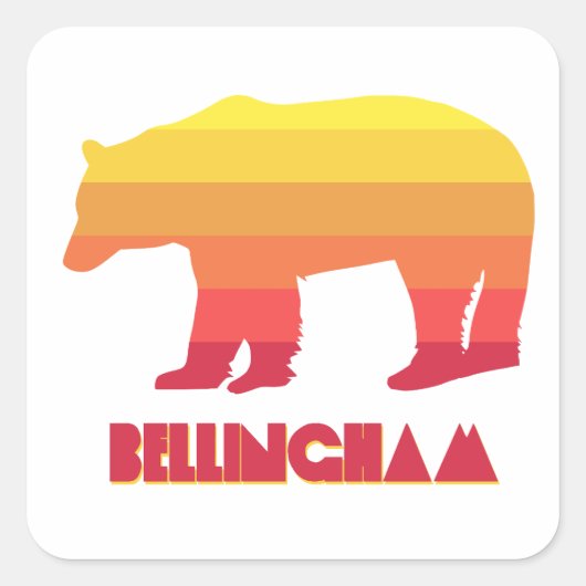 ベリンガムワシントンレインボーベア スクエアシール (正面)