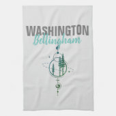 ベリンガムワシントン幾何学樹木 キッチンタオル (縦)