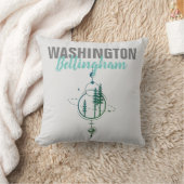 ベリンガムワシントン幾何学樹木 クッション (ブランケット)