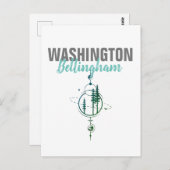 ベリンガムワシントン幾何学樹木 ポストカード (正面/裏面)