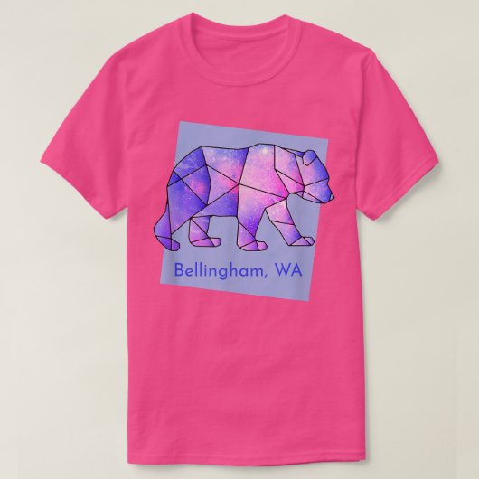 ベリンガムWA銀河系ベア抽象芸術幾何学的アニ Tシャツ (デザイン正面)