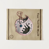 ベリンギア大学サッカーヘルメット タペストリー (正面(横))