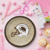 ベリンギア大学サッカーヘルメット ペーパープレート (パーティー)