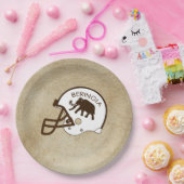 ベリンギア大学サッカーヘルメット ペーパープレート (パーティー)