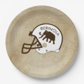 ベリンギア大学サッカーヘルメット ペーパープレート (正面)