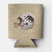 ベリンギア大学サッカーヘルメット 缶クーラー (正面)