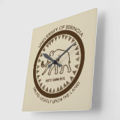 ベリング大学のマンモス スクエア壁時計 (傾斜)