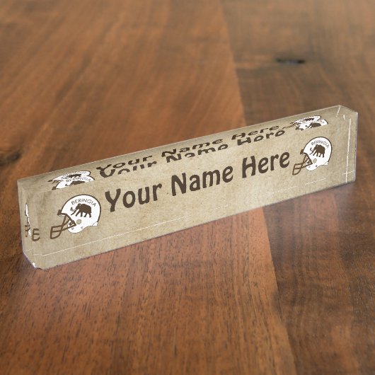 ベリンシアサッカー大学 デスクネームプレート (側面)