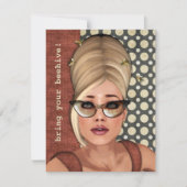 ベリンダのミツバチの巣のレトロのシックで小さい招待状 招待状 (正面)