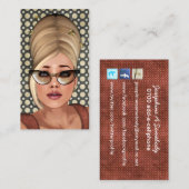 ベリンダのミツバチの巣のレトロのシックな社会的なプロフィールカード 名刺 (正面/裏面)