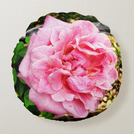 ベリンダの夢のばら色の枕 ラウンドクッション (正面)