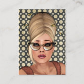 ベリンダビーハイブレトロシックプロファイルカード 名刺 (正面)