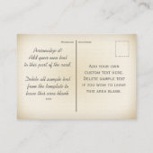 ベリンダビーハイブレトロシックプロファイルカード 名刺 (裏面)