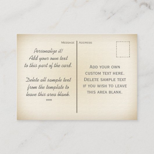 ベリンダビーハイブレトロシックプロファイルカード 名刺 (裏面)