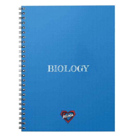 ベリンダ ハート ブルー ノートブック (正面)