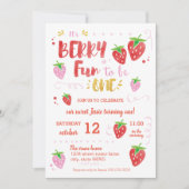 ベリーおもしろいはONEの最初の誕生日パーティー 招待状 (正面)