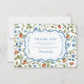 ベリーかわいらし赤面ブライダルシャワー サンキューカード (正面)