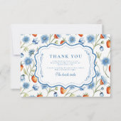 ベリーつる植物ロマンスブライダルシャワー サンキューカード (正面)