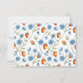 ベリーつる植物ロマンスブライダルシャワー サンキューカード (裏面)