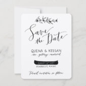 ベリーとカヌー日付を保存 – Quenaとキーガン セーブザデート (正面)