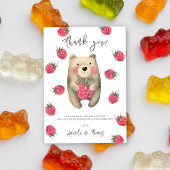 ベリーとテディベア感謝してい- you サンキューカード