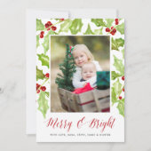 ベリーとブライト |ホリデーフォトカード シーズンカード (正面)