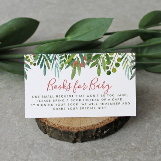 ベリーとブランチ冬の赤ちゃんシャワーブックリクエスト エンクロージャーカード